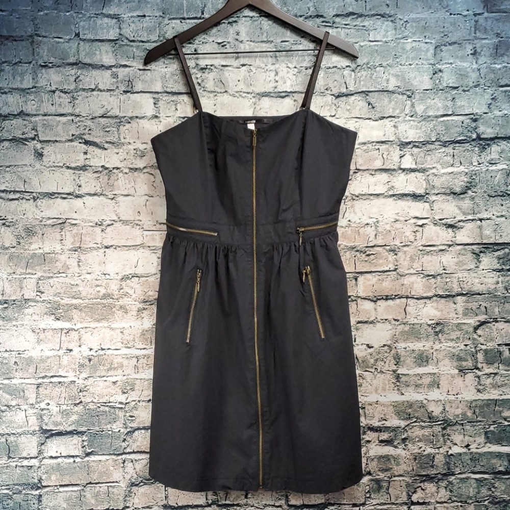 Kensie Black and Gold Sheath Mini Dress Spaghetti Strap
